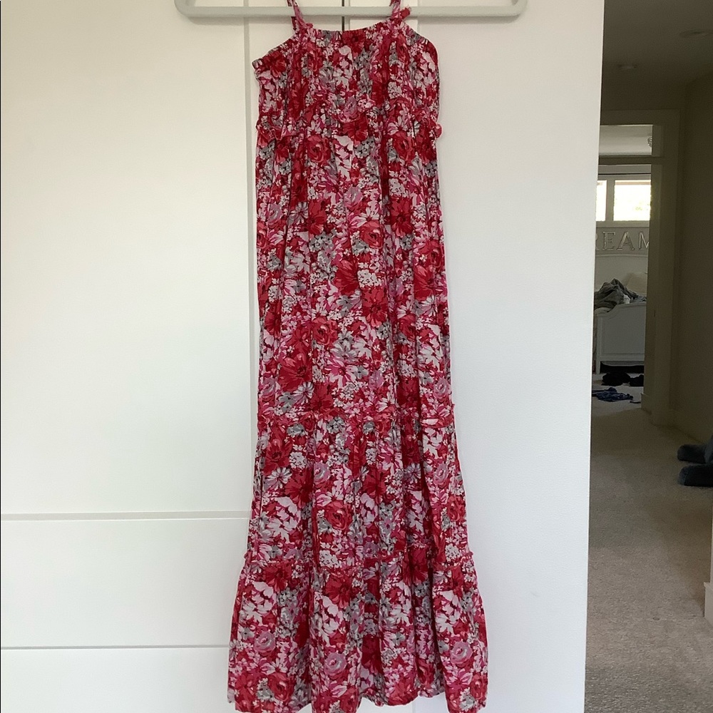Sisley Pink long Hawaiian floral dress - Picture 4 of 4